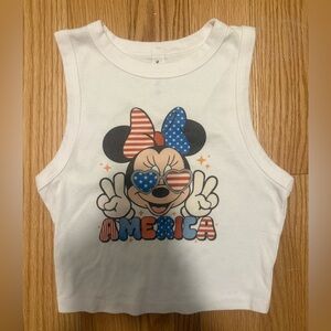 Disney Minnie Mouse Patriotic White Tank Top